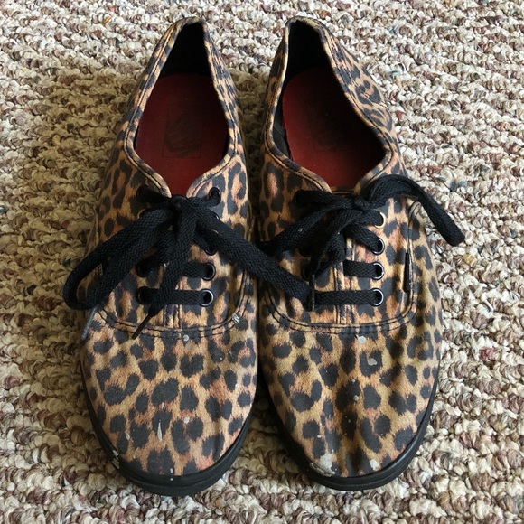 Vans Shoes - leopard black sole vans ☀️